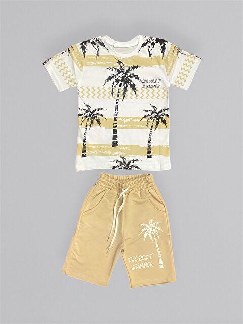 Mnk Baby & Kids Baskılı Erkek Çocuk Tişört Şortlu Takım M00715 - S000388894-19965