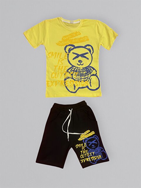 Mnk Baby & Kids Baskılı Erkek Çocuk Tişört Şortlu Takım M00715 - S000388894-20072