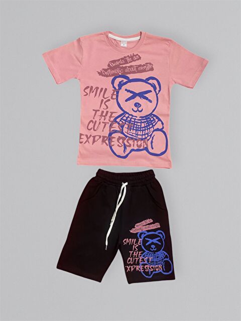 Mnk Baby & Kids Baskılı Erkek Çocuk Tişört Şortlu Takım M00715 - S000388894-18657