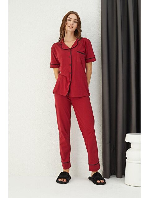 Elitol Düğmeli Pijama Takım - S000168847-37254
