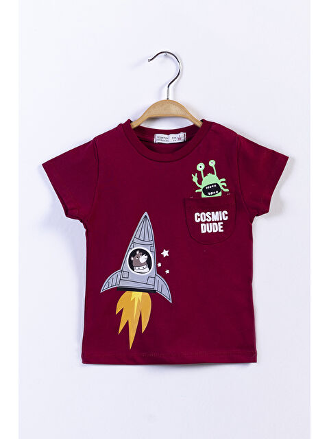 Toontoykids Erkek Çocuk Cep Detaylı Baskılı Tişört - S000417915-19951