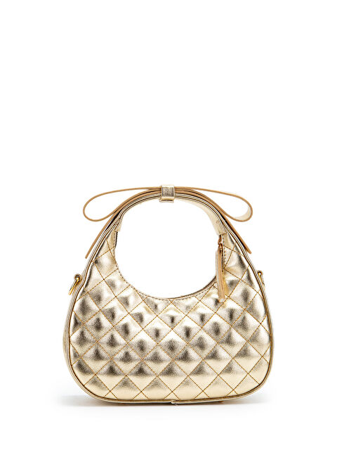 Minebag Fiyonk Askı Detaylı Mathilda Kadın Çapraz Çanta Gold