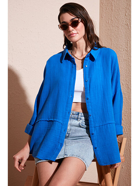 Lela Pamuklu Regular Fit Müslin Gömlek Cf25S166905 - S000346506-23710