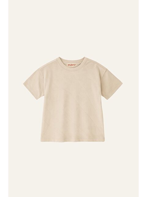 ZEYLAND Erkek Çocuk Kısa Kol T-Shirt - Bej