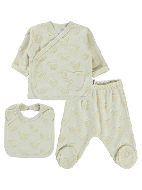 Civil Baby Kabartmalı Ayıcık Baskılı Zıbın Takımları - S000467959-25636