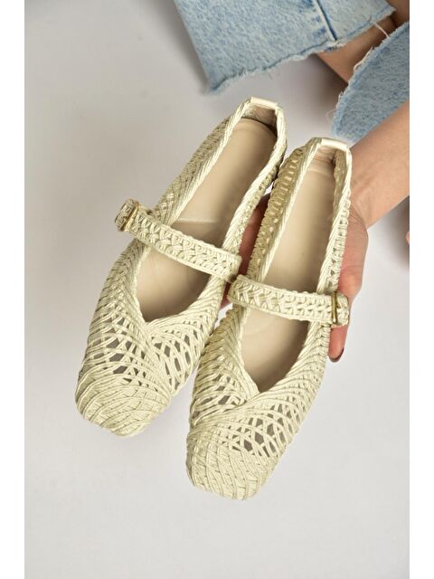 Fox Shoes Bej Kadın Babet Y444540004 - S000518152-19928