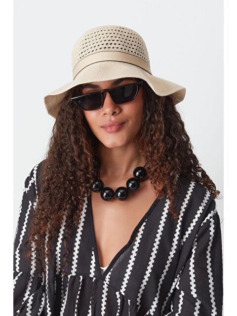 C&City Merserize Plaj Şapkası T24740-14 Açık Bej - S000216653-19927