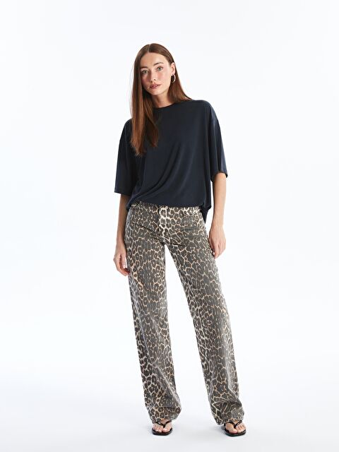 Dexia Pau - Modal  Kumaş Düz Oversize Tshirt- Antrasit - S000222841-29666