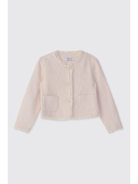Panço Kız Çocuk Tüvit Pembe Ceket - S000524306-20024