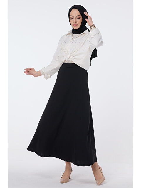 Tofisa Çan Etek Siyah - 27075 - S000389896-19351