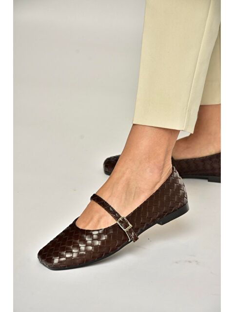 Fox Shoes Kahverengi Kadın Babet Y726368209 - S000518156-19413