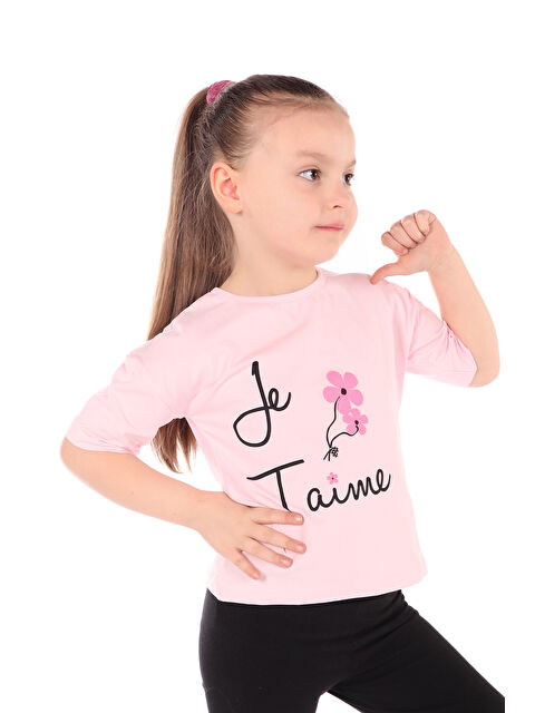 Toontoykids Kız Bebek Le Taime Baskılı Tişört