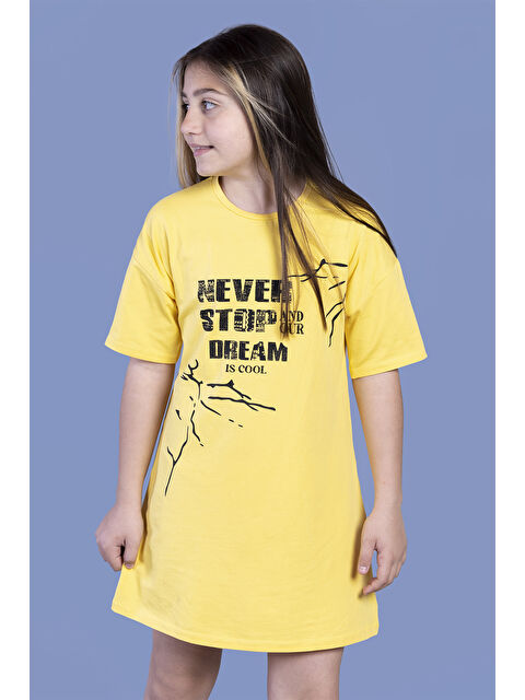 Toontoykids Kız Çocuk Baskılı Yarım Kol Elbise - S000267995-20072