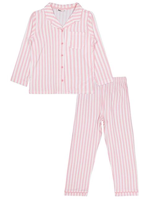 Civil Girls Çizgili 10-13 Yaş Pijama Takımı - S000467989-20024