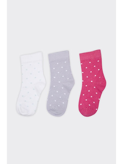 Panço Kız Çocuk Puantiyeli Soket Çorap - S000509193-23173