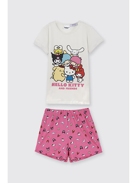 Panço Kız Çocuk Hello Kitty Fuşya Pijama Takımı - S000524309-18686