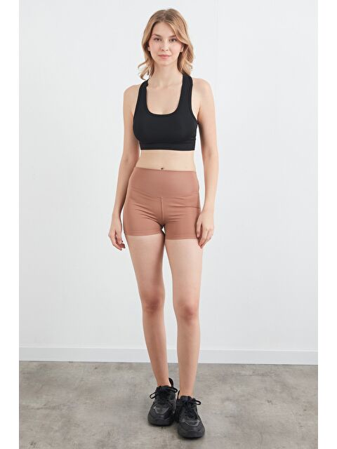 Fullamoda Active Yazı Baskılı Dalgıç Kumaş Biker Tayt - S000380956-26429