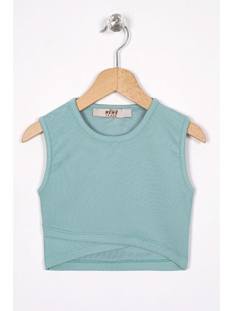 Zepkids Bisiklet Yaka Çapraz Bel Detaylı Kız Çocuk Tişört - S000355699-29488