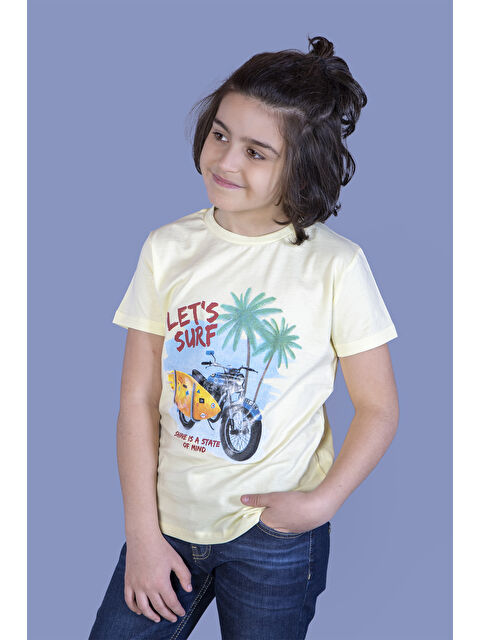 Toontoykids Erkek Çocuk Motorsiklet Baskılı Tişört - S000417918-20072