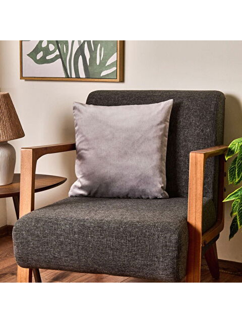 Evidea Soft Shiney Kırlent - Gri - 40x40 cm - S000511495-20600