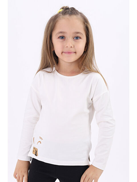 Toontoykids Kız Çocuk Nakışlı Tişört