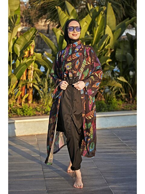 Remsa Mayo Tesettür Mayo Üzerine Tek Kaftan Kimono Pareo RP019 Funda - S000222842-19351