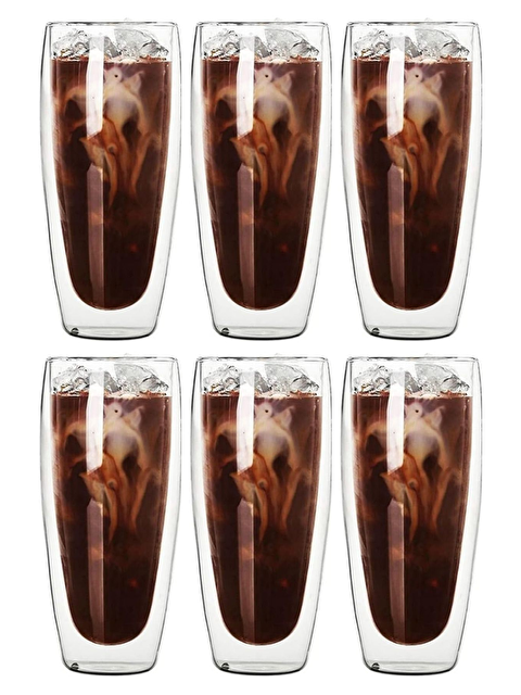 Kitchen Design Lab Çift Cidarlı Uzun 320 ml Cam Bardak Seti 6 Adet - S000425647-26865