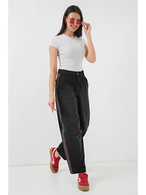 Bigdart Kadın Baggy Jean Pantolon 6700   Siyah - S000353400-19351
