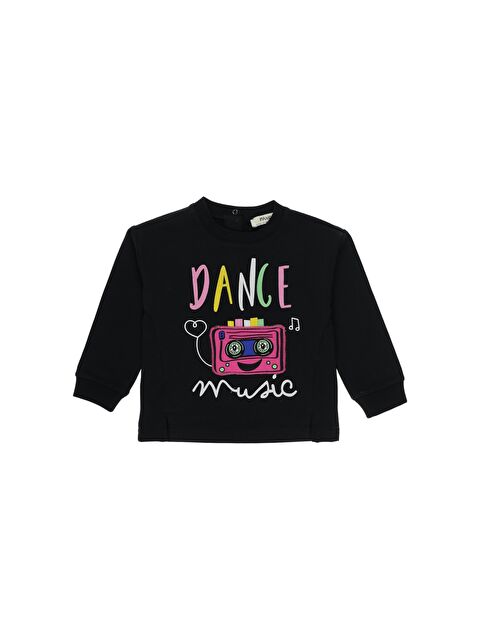 Panço Kız Çocuk 3 Boyutlu KaSet Baskılı Sweatshirt - S000266136-19351