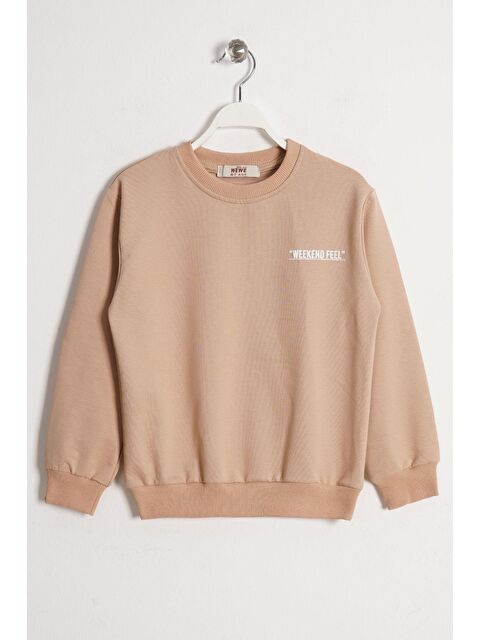 Zepkids Bisiklet Yaka Weekend Feel Baskılı Erkek Çocuk Sweatshirt - S000355701-26429
