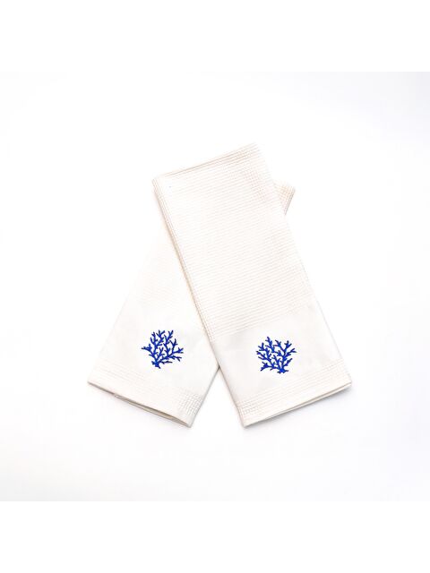 Missi 2'li Mavi Coral Nakışlı Kurulama Bezi Seti - S000247597-20063