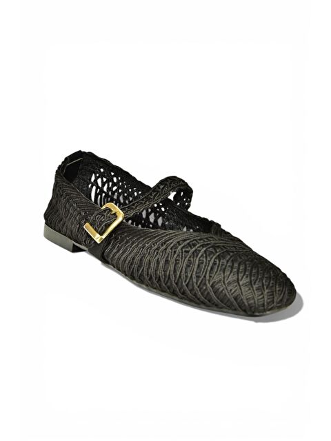 Fox Shoes Siyah Kadın Babet Y444540004 - S000518152-19351