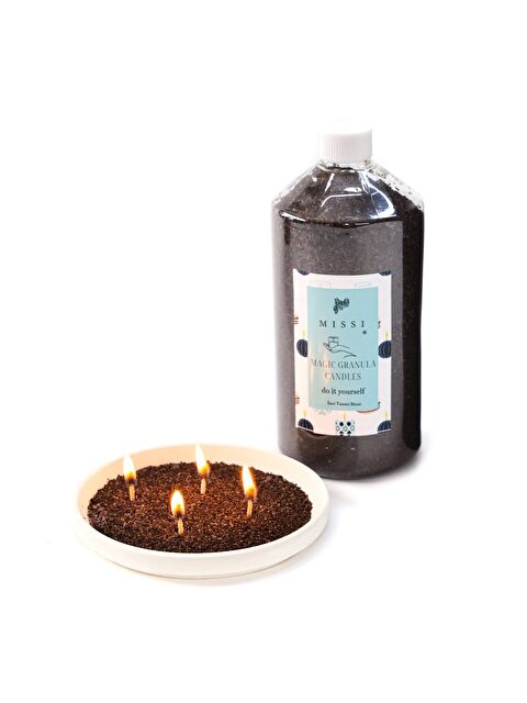 Missi Yaratıcı İnci Tozu Siyah Renk Mum (30 adet fitil ile birlikte)-400 gr - S000247592-19351