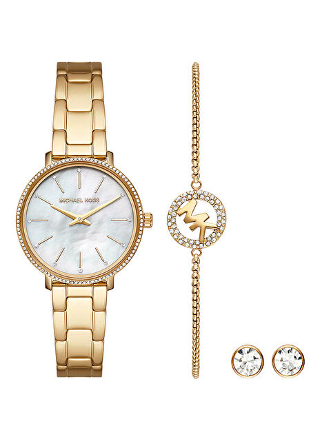 Michael Kors MK1065SET Kadın Kol Saati Bileklik ve Küpe Seti - S000477961-20076