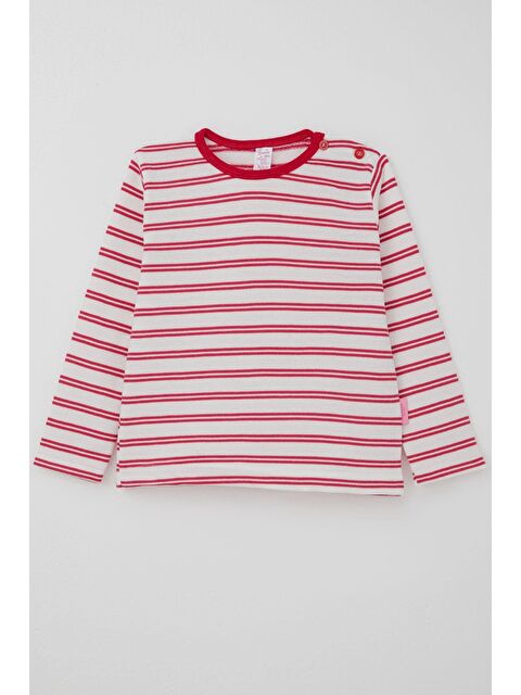 Breeze Kız Bebek Uzun Kollu Tişört Patlı Çizgili Beyaz (9 Ay-3 Yaş) - S000491448-20063