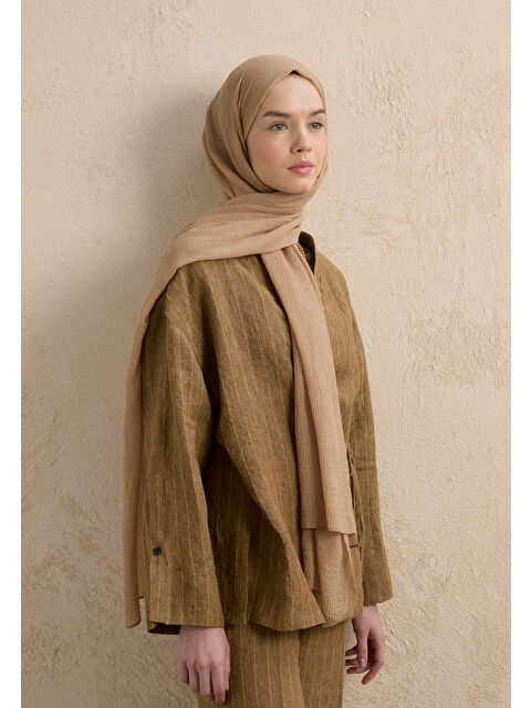 Fresh Scarfs Modal Krinkıl Şal Kum - S000420277-29738