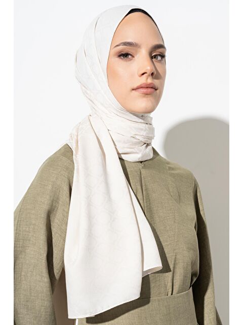 Jawel Kadın Geometrik Desen Jakarlı Şal - S000374407-19966