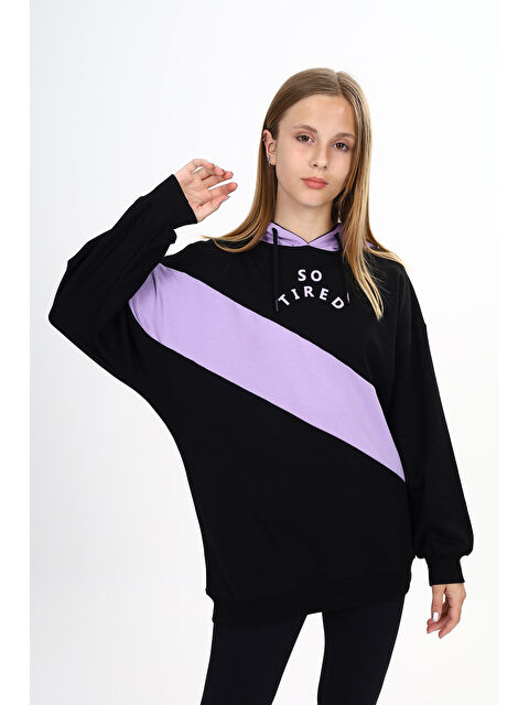 Toontoykids Kız Çocuk So Tıred Baskılı Elbise - S000419559-19999