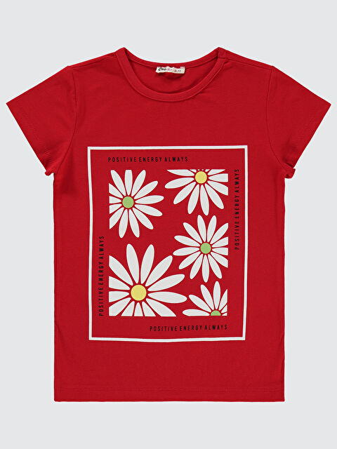 Civil Girls Kız Çocuk Tişört 6-9 Yaş Kırmızı