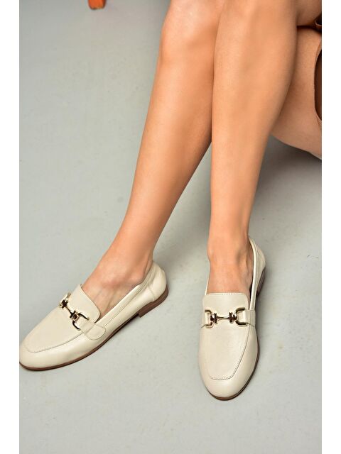 Fox Shoes S9440379 Bej Kadın Babet