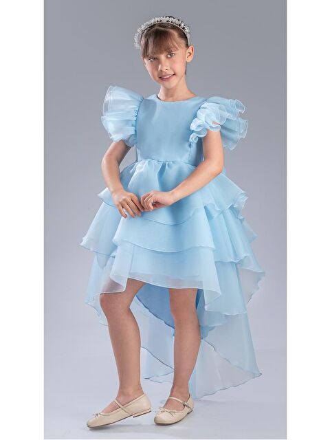 Mnk Baby & Kids Kız Çocuk Kuyruklu , Taçlı Vragia Abiye Elbise M00745 - S000424602-17234