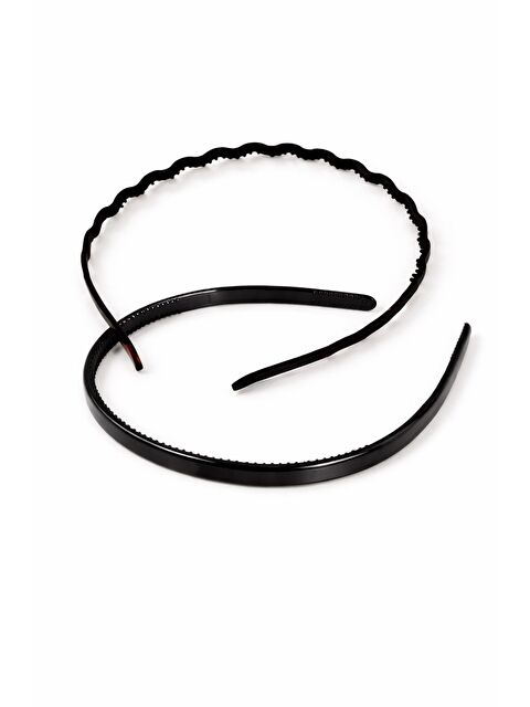 New Obsessions Midi Ve Dalgalı Siyah Taç 2 adet