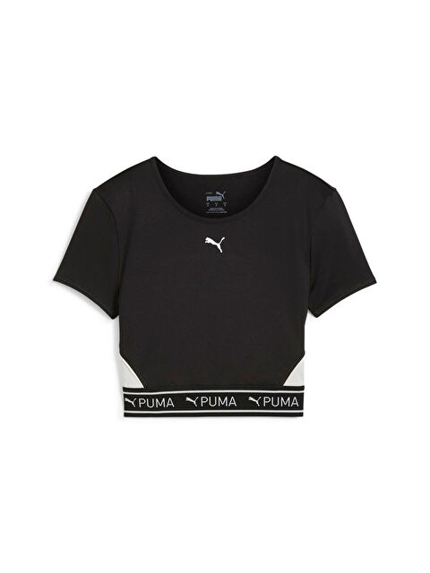 Puma Strong Baby Kadın Siyah Yuvarlak Yaka Tişört - S000480648-19351