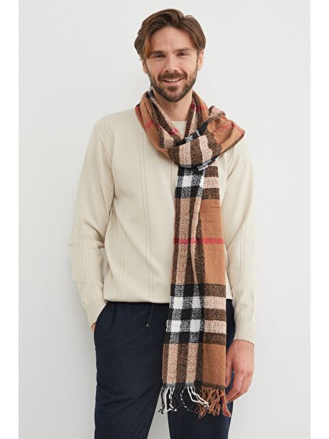 Fullamoda Desenli Yumuşak Dokulu Atkı - S000461014-19413