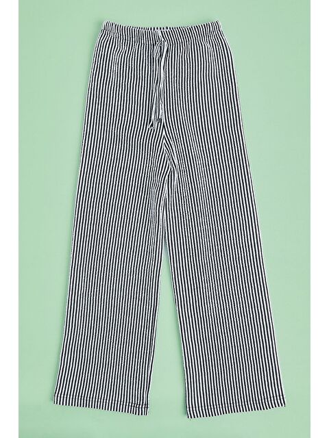 Fullamoda Beli Lastikli Çizgili Palazzo Kız Çocuk Pantolon - S000495501-19351