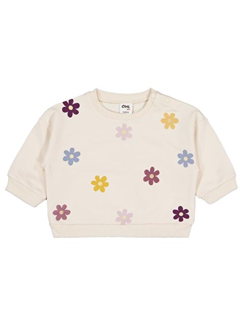 Civil Baby Çiçek Baskı Ve Nakışlı 6-18 Ay Sweatshirt - S000449926-19928