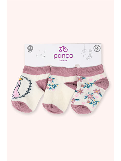 Panço Kız Bebek 3'lü Patik Çorap Seti - S000514202-23173