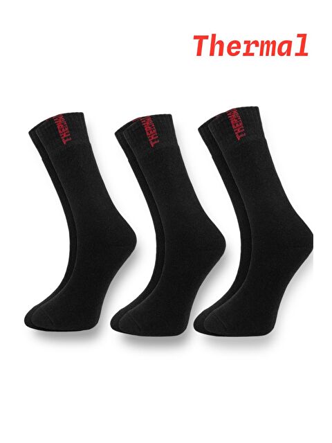 Line Smart 3'lü Erkek Siyah Termal Yumuşak Dayanıklı Kışlık Soket Çorap - S000286880-19351