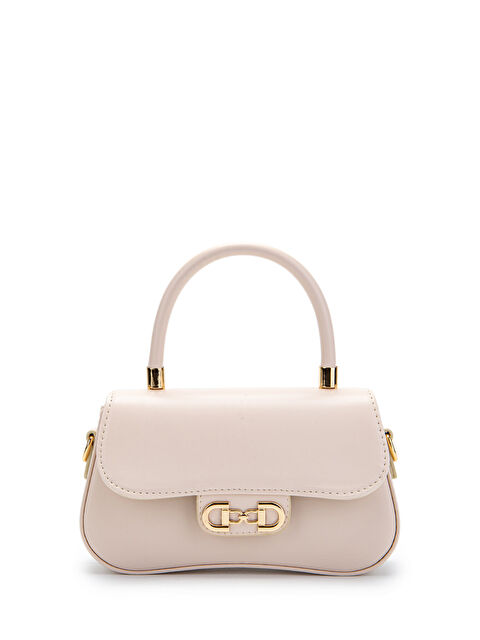 Minebag Kapaklı Baget Adel Çapraz Kadın Çanta Krem - S000143369-3162