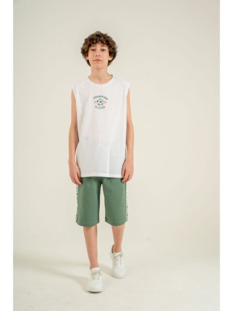 Mışıl Kids Champion Allstar 1990 Baskılı Üst Atlet Alt Sağ Sol  Baskılı Erkek Çocuk Şort - Atlet Takımı